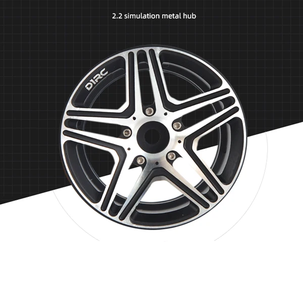 

4PCS D1RC 2.2 inch RC Crawler Metal Wheel Rim Simulation Tire clamp design for rc 1/10 Traxxas TRX-4 TRX4 Benz G500 RC Car