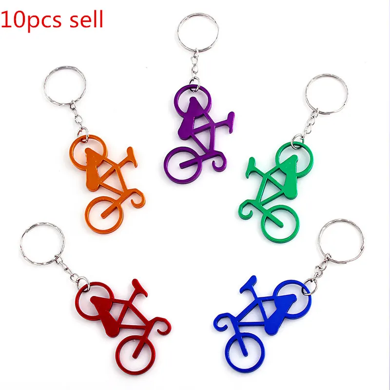 1pack Design 3D Bike Model Key Chain Mixed Color Aluminum Alloy Keychain Bag Car Accessory Bottle Open Jewelry Trinket