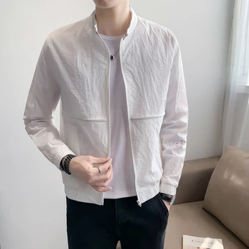 

2020 New Men Prevent Bask In Clothes High Quality Pure Color Breathable Light and Thin Men's Jacket Prevent Bask In Clothes