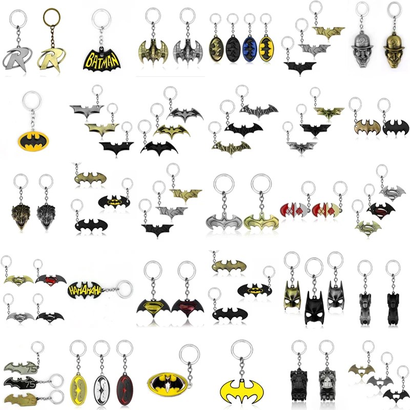 

Movie Batman Keychain Super Hero Key Chain & Key Ring Holder Keyring Porte clef Gift Men Women Souvenirs