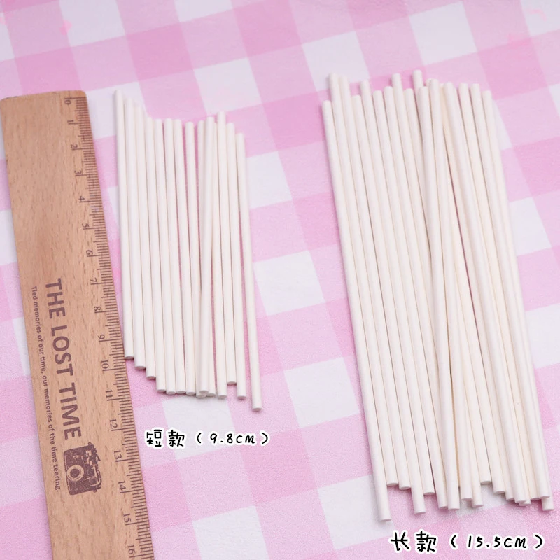 50 шт. DIY ручной работы глиняная кукла бумага для моделирования палочки пищевой леденец сахарный полюс Поставки