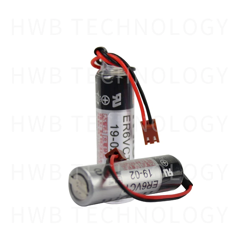 20pcs ER6VCT аккумулятор 3,6 V 2400mAh PLC литиевые батареи с коричневыми штекерами разъемы