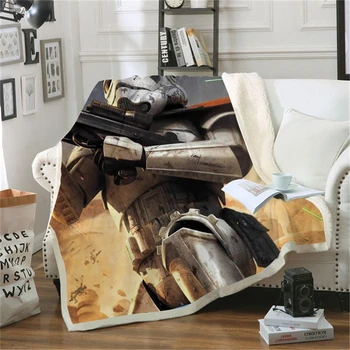 

Watching Blanket Anime Star Wars Print Double Velvet Home Sofa sherpa blanket For Beds Warm Fleece Camping Blanket Quilt