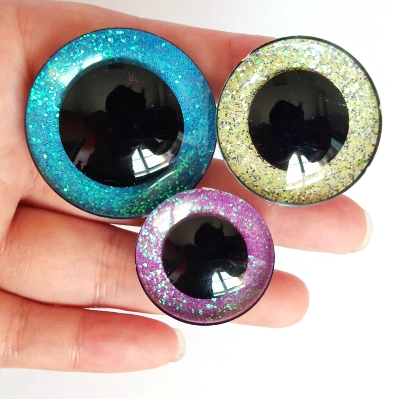 20pcs 3D Safety Glitter Toy Eyes For DIY Plush Toys