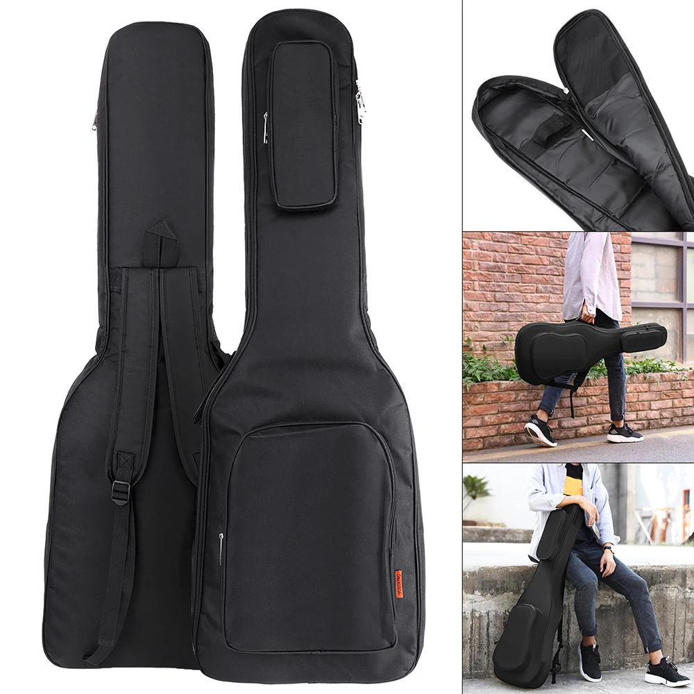 101x33x6 см Оксфорд ткань электрогитара Gig Bag двойные ремни Pad 8 мм хлопок утолщение мягкий чехол водонепроницаемый рюкзак