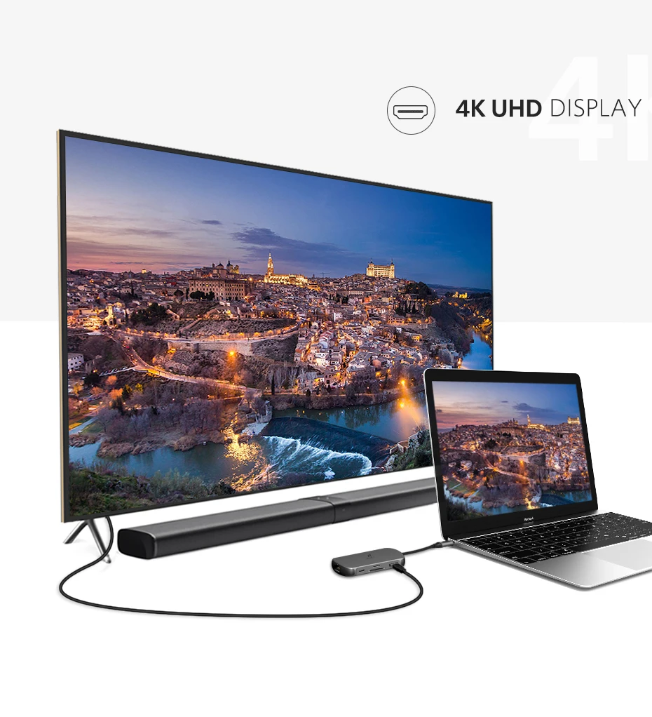 Thunderbolt 3 док-станция usb type C к HDMI концентратор адаптер для MacBook samsung Dex Galaxy S10/S9 USB-C конвертер Thunderbolt HDMI