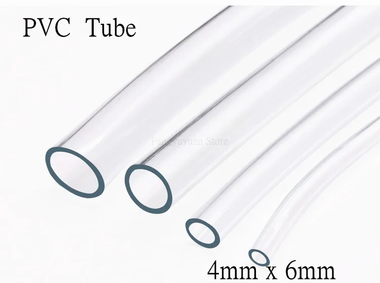 

1M 4mm x 6mm PVC Tube Transparent Soft Pipe Antifreeze Oil Hose Garden Irrigation Soft Hose Plant Watering Pots Irrigation Tube