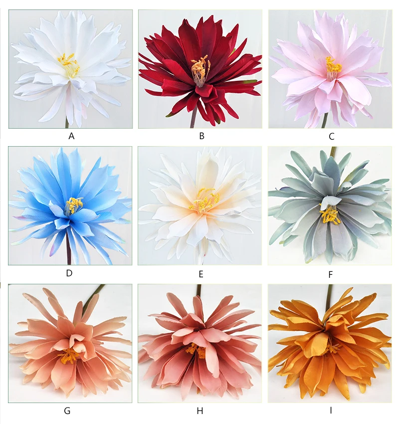 JAROWN Artificial Lotus Flower Water Lily Home Decoration Simulation Silk Flower Wedding Shooting Prop Fake Flower (110)