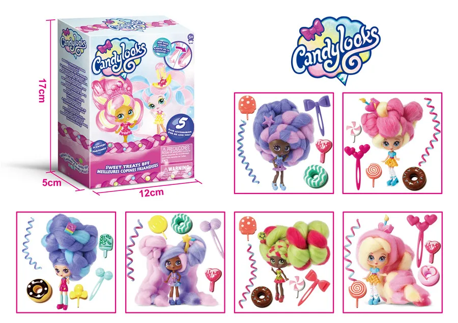 Цветная коробка переиздание Candylocks сладкое угощение игрушки куклы для хобби аксессуары Зефир волосы 30 см сюрприз прическа Ароматизированная кукла