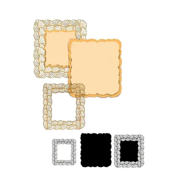 

YaMinSanNiO Lace Square Frame Metal Cutting Dies for Scrapbooking Making Card Photo Album Decorative Embossing DIY Craft Stencil