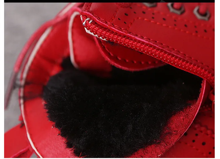 Удобные детские осень-зима из искусственной кожи сапоги Martin для девочек обувь; модная удобная обувь с плюшевой подкладкой; зимние ботинки