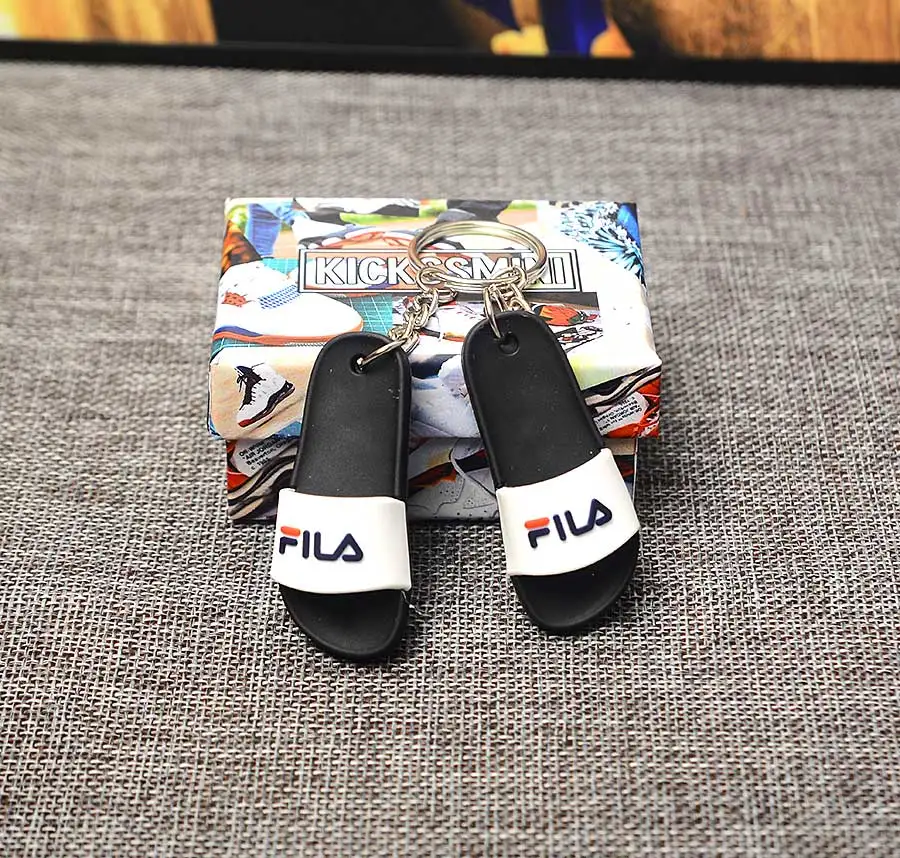 a pair w box DIY 3D тапочки брелок плесень рюкзак ювелирные изделия креативный подарок на день рождения Брелки для пар - Цвет: a pair w box