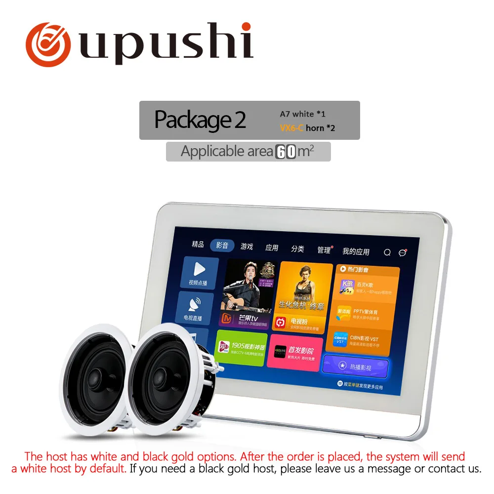 Oupushi Bluetooth мини усилитель мощности подходит для домашнего фона музыкальный домашний кинотеатр с потолочным динамиком встроенный динамик - Цвет: SET2