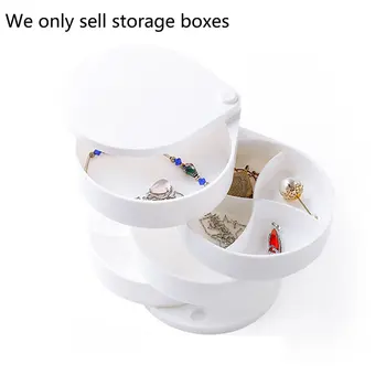 

2732 Rotating Jewelry Rack Storage Box Necklace Earring European Storage Box Net Red Packing Multi-layer Box