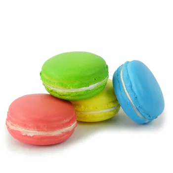 

Artificial cake simulation Candy color macaron kitchen dessert decoration Model Slow Rising Kid Toy Stress Reliever 9pcs/set