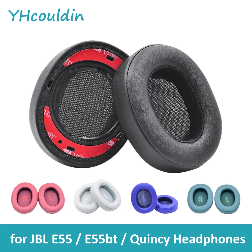 YHcouldin Replacement Ear Pads Fits for JBL E55 E55BT Quincy Headphones Foam Leatherette Ear Cushions Wireless Bluetooth Headset