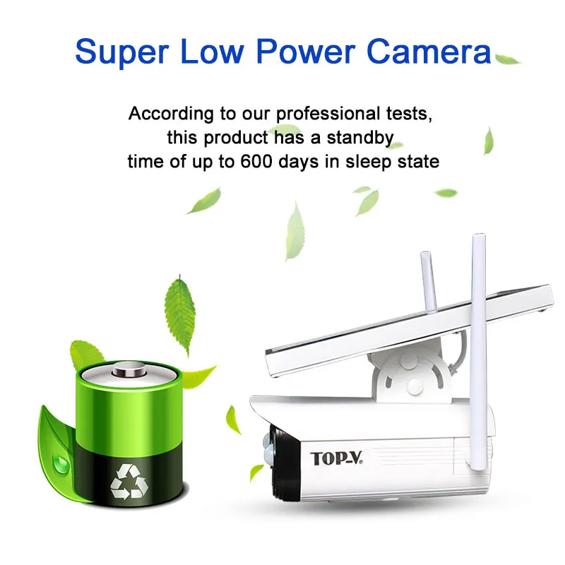  Hd 1080P Solare Wifi di Visione Notturna Audio Cctv Batteria Della Macchina Fotografica con IP66 Im