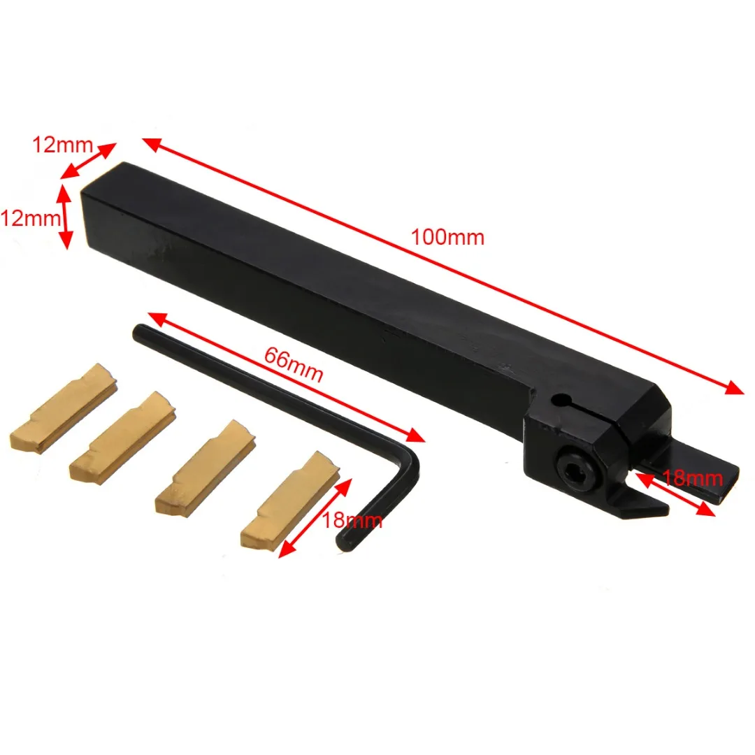 

New MGEHR1212-3 Turning Holder Boring Bar with 4pcs MGMN300 Inserts Blades For Turning Tools