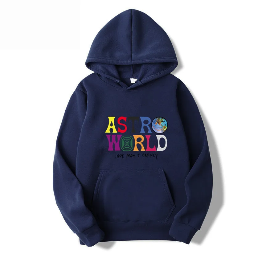 С изображением Трэвиса Скотта ASTROWORLD WISH YOU WAS HERE Hoodies модные толстовки с буквенным принтом уличная Мужская и Женская толстовка в стиле хип-хоп - Цвет: navy 001