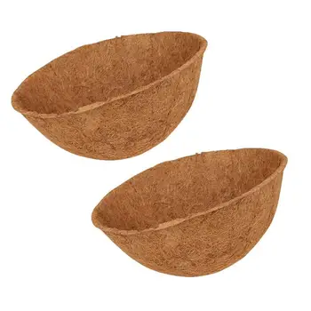 

2pcs 35CM Hanging Coconut Flower Pot Liner Cushion Pot Mat Flower Pot Basket Liners Plant Base Pad Flowerpot Bottom Garden Decor