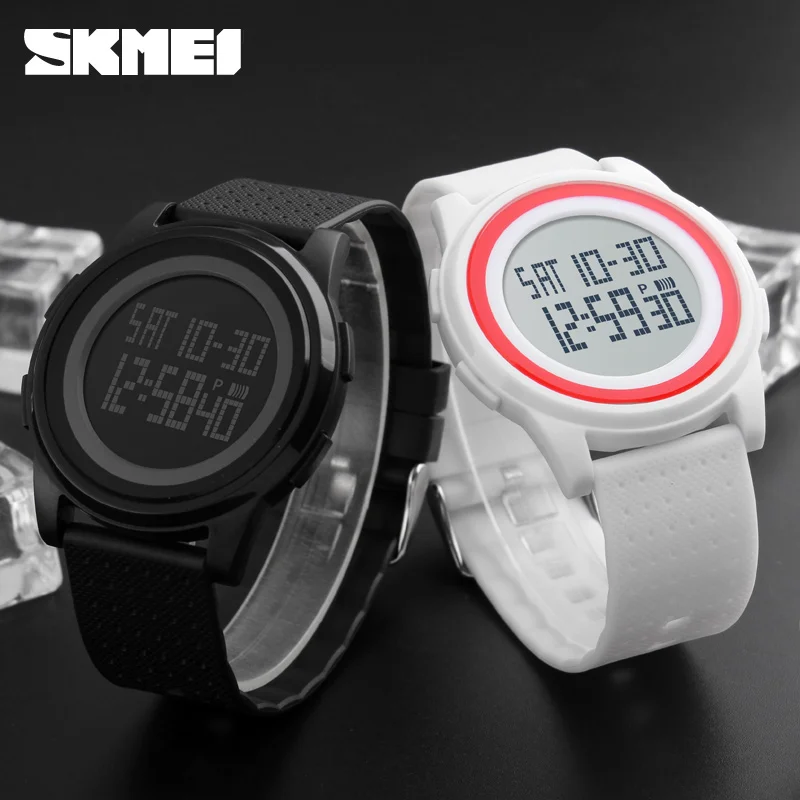 SKMEI Men Women Outdoor Light And Hin 5ATM Waterproof Watch Students Children Luminous Chronograph Sports Electronic1026 lokmat mk16 smart watch military army rugged men women watch 12 months battery life ip67 5atm waterproof el luminous sports bt smartwatch pedometer activity fitness tracker remote camera alarm week date wristwatch for android ios