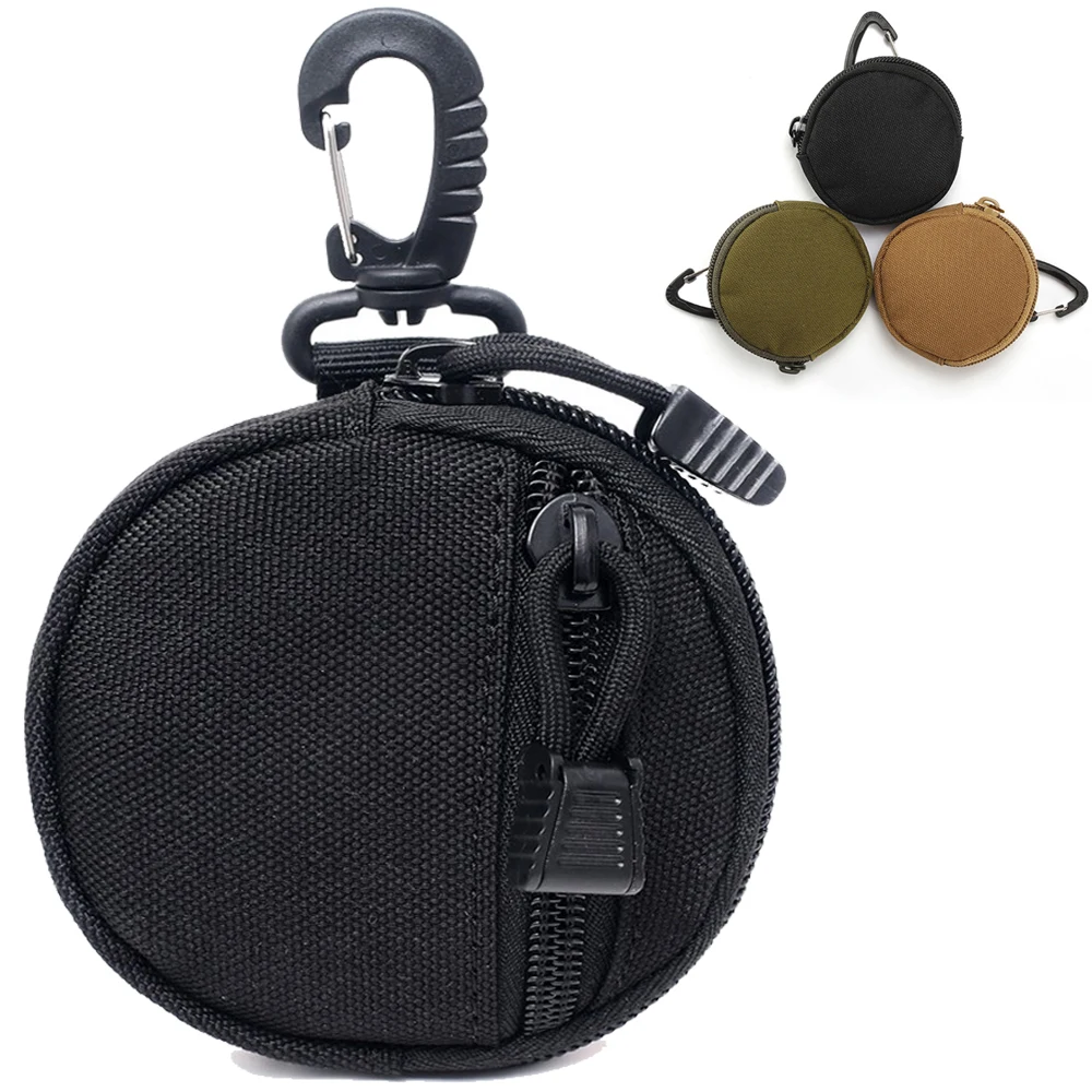 Tactical EDC Pouch Mini Key Wallet Holder Men Coin Purses Pouch Military Army Coin Pocket with Hook Waist Belt Bag for Hunting for man tactical edc pouch key wallet card holder coin purses pouch bag keychain zipper pocket outdoor men bag coin money bags