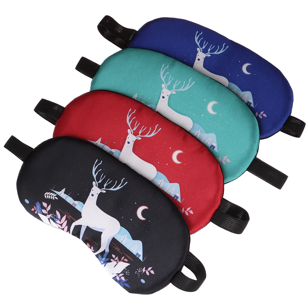1pcs Relax Cartoon Deer Sleep Rest Eye Mask Padded Shade Cover For Eye Travel  Sleeping Aid Eye Patch Shading Eye Mask
