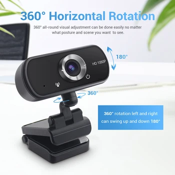 

Webcam Full HD 1080P Web Cam Auto Focus Mini Web Camera with Microphone USB Cameras for Windows Mac Computer Laptop Web Camera