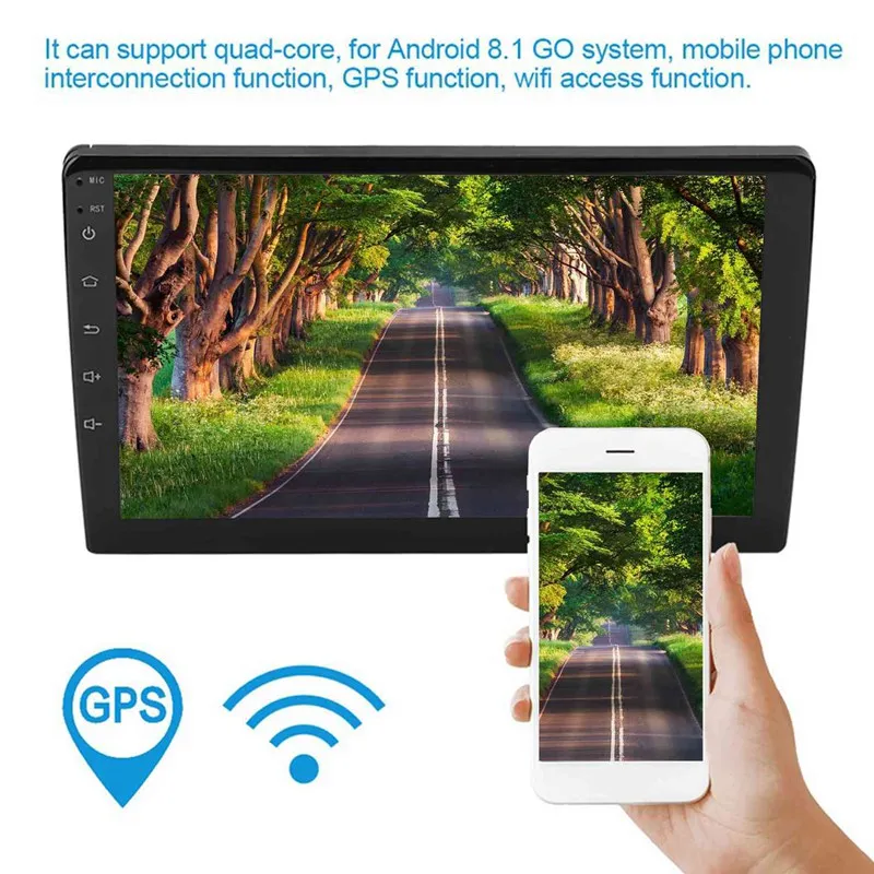 9 дюймовый Автомобильный плеер Android 8 1 четырехъядерный стерео радио HD Touchsn GPS BT OBD
