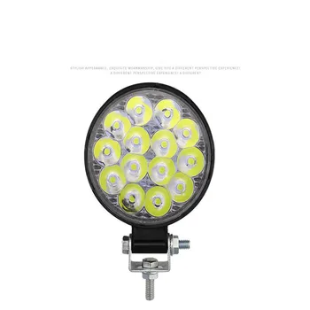 

Automotive LED Work Light Mini Round 14 Light 42W Engineering Auxiliary Light Retrofit Headlight Engineering Spot Light LED Rod