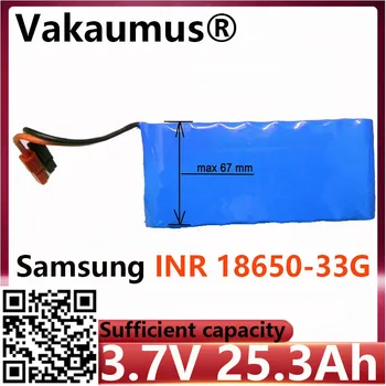

Lithium battery pack without BMS, 3.7 V, 25.2ach large discharge current with Anderson plug, 1S 8P, 3.7V 4.2V18650 bateria