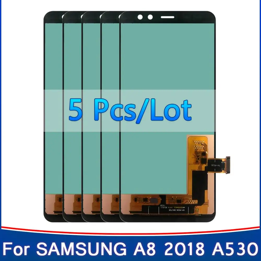 5 шт. 6 ''Оригинальное A530 ЖК дисплей для Samsung A8 2018 A530F/DS сенсорный экран