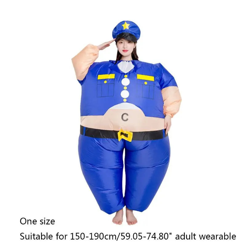Взрослые Веселая игрушка-Новинка Для женщин Полицейский надувной костюм Косплэй вечернее изящное платье игрушки