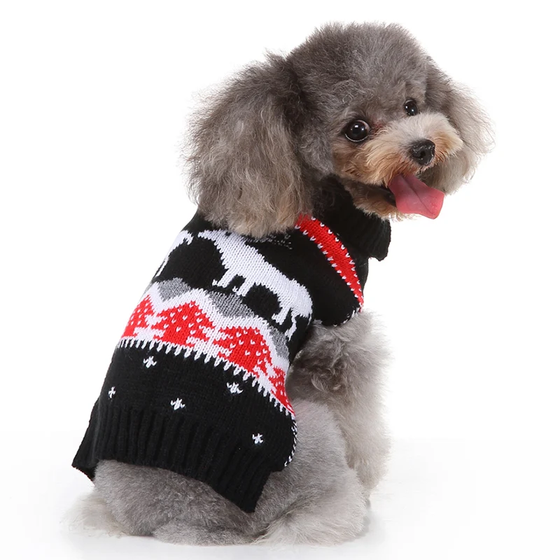 Рождественский свитер Одежда для собак зимняя теплая куртка для питомца жилет для Одежда для маленькой собаки праздничный костюм Рождественский некрасивый свитер 45
