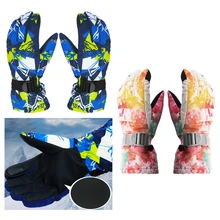 Зимние лыжные перчатки, теплые перчатки для сноуборда, лыжного спорта, перчатки с регулируемым ремешком, лыжные перчатки, спортивные водонепроницаемые ветрозащитные перчатки