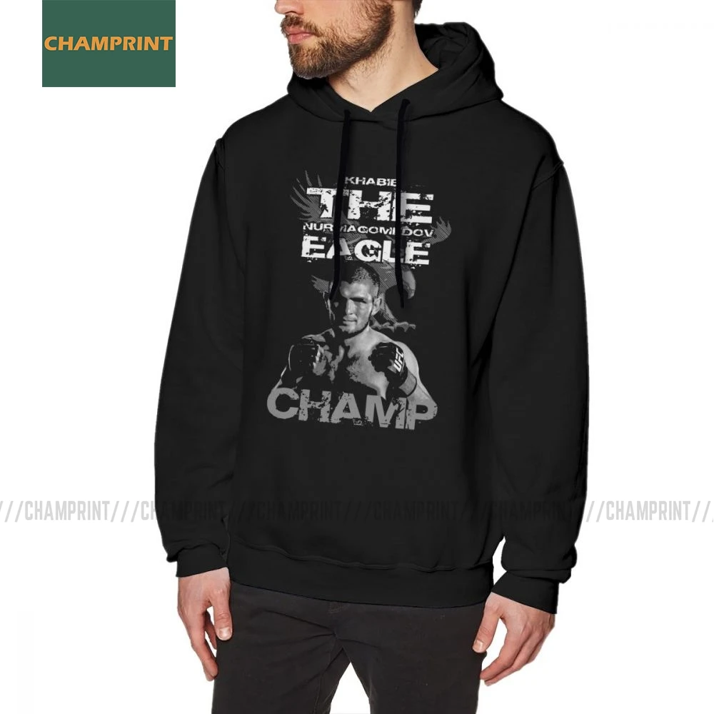 Мужская толстовка Khabib The Eagle Graphic Nurmagomedov Россия Боец ММА 100% хлопок толстовки с