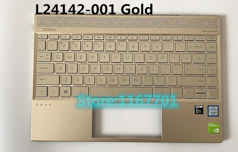 Чехол для ноутбука с подсветкой клавиатуры для hp envy 13-AH 13-AH0006TU 13-AH0008TU L24141-001 L24142-001 серебристый/серый