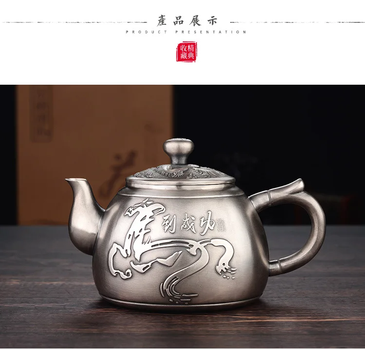 Чайный сервиз из серебра 999 пробы Madaochenggong, чайный чайник кунг-фу