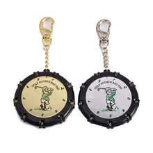 2 Pcs Double Sides Golf Score Counter Round Shape 18 Holes Golf Stroke Putt Shot Card Counter with Key Chain Portable THANKSLEE