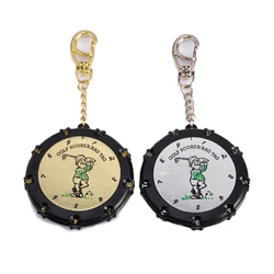 2 Pcs Double Sides Golf Score Counter Round Shape 18 Holes Golf Stroke Putt Shot Card Counter with Key Chain Portable THANKSLEE