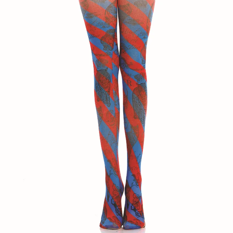 

Spiral Animal Print Pantyhose Womens Fashion style Ladies Stockings