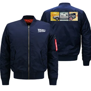 

BACK TO THE FUTURE Male Bomber Military Jacket Casual High Quality Warm Zipper Coats Men Red Street Tops Army Motorcycle Vintage