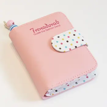 

Cute Korean Wallet Women Minimalist Lanyard Colorful Wallet Women Aesthetic Snap PU Portafoglio Donna Ladies Purse DE60NQB