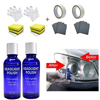 

24pcs/set 60ml Car Headlight Polish Liquid Auto Polishing Cleaning Window Cleaner White Headlight Repair Lamp Car Accessories