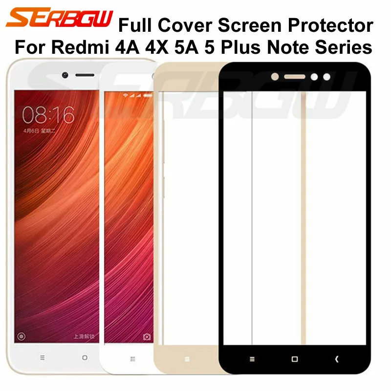9D Protection Glass For Xiaomi Redmi 5 Plus S2 4X 4A 5A Screen Protector For Redmi Note 4 4X 5 5A Pro Tempered Glass Film Case afbeelding