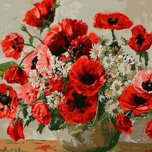 GATYZTORY 5D алмазная живопись Полная площадь DIY домашний декор мозаика Стразы Картина на холсте с логотипом на заказ настенные картины красные цветы