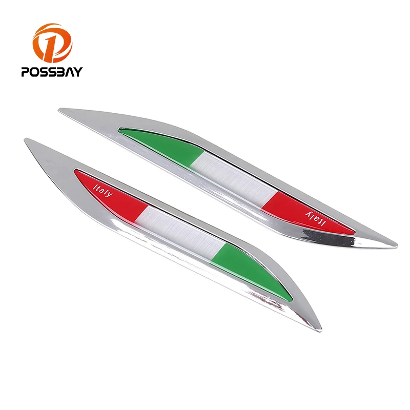 Универсальные 3D наклейки POSSBAY 1 пара с итальянским флагом для России