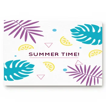 

Simple Fresh Summer Lemon Leaves Triangle Bathroom Non-slip Doormat Bathroom Accessories Living Room Kitchen Doormat