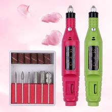 1 Набор инструментов для маникюра, профессиональный электрический набор для ногтей, Типсы для маникюра, электрическая ручка для маникюра, педикюр