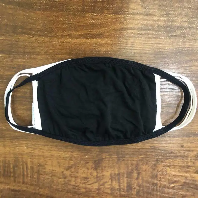 2Layers mouth face mask Black White mouth mask Washable Reusable Windproof Mouth-muffle Summer soft Cotton mouth Masks